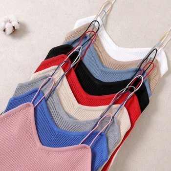 HELIAR Women Camis V-Neck Knitted Crop Tops Spaghatti Tops Causal Sleveless Female Sexy Solid Camis 2020 Summer Crop Tops Women
HELIAR Women Camis V-Neck Knitted Crop Tops Spaghatti Tops Causal Sleveless Female Sexy Solid Camis 2020 Summer Crop Tops Women