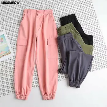 MISSMEOW Spring Cargo Pants Women High Waist Multi-Pocket Loose Black Pants Wash Womens Jogger Sweatpants Women Trousers
MISSMEOW Spring Cargo Pants Women High Waist Multi-Pocket Loose Black Pants Wash Womens Jogger Sweatpants Women Trousers