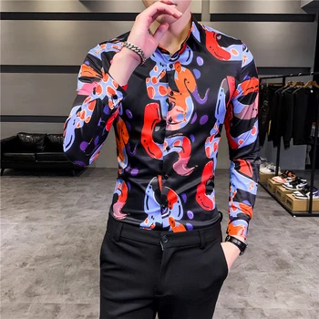 2020 Spring Korean Designer Casual Men Shirt Long Sleeve Slim Fit Mens Dress Shirts Streetwear Social Blouse Camisa Masculina
2020 Spring Korean Designer Casual Men Shirt Long Sleeve Slim Fit Mens Dress Shirts Streetwear Social Blouse Camisa Masculina