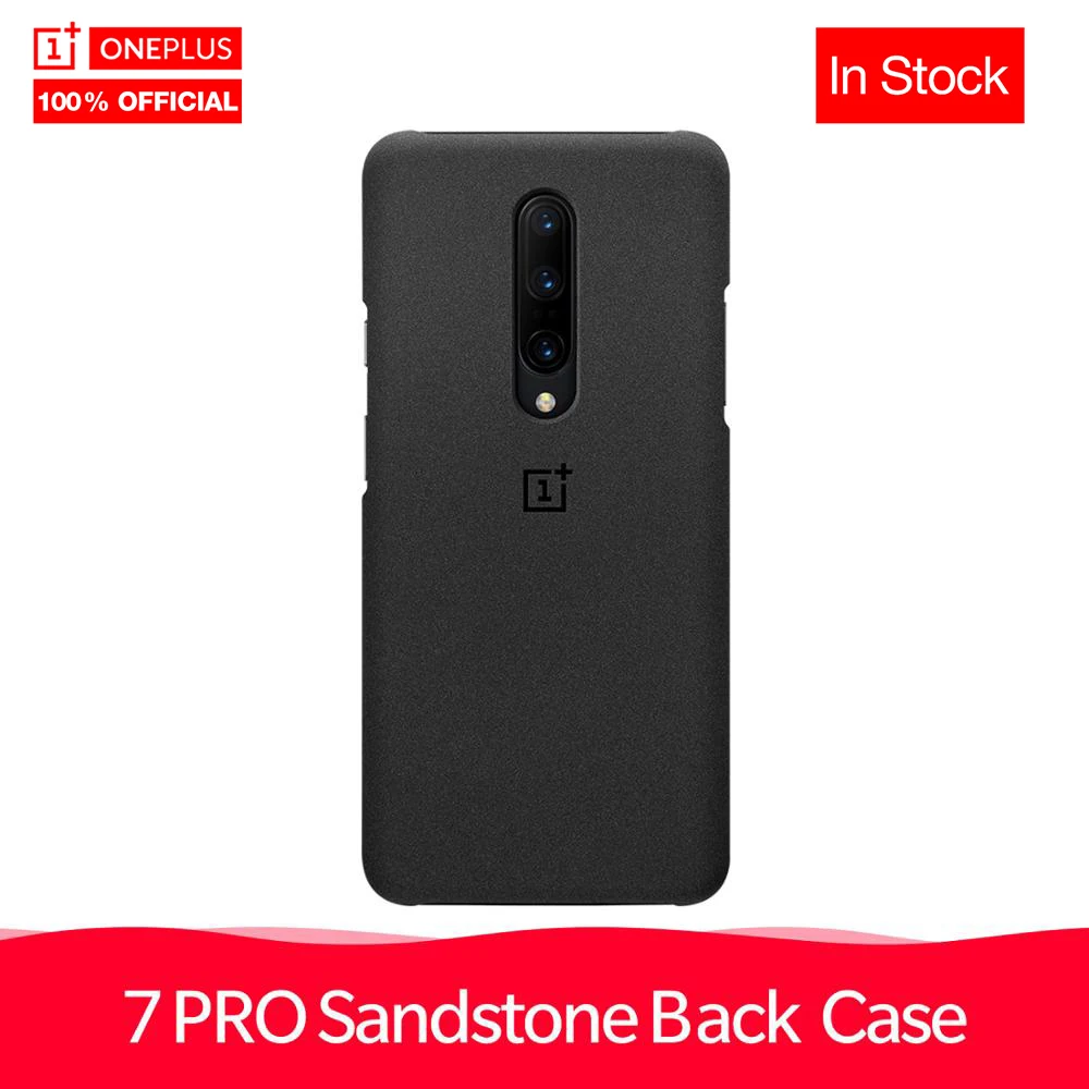 100% Официальный Оригинал OnePlus 7Pro сзади чехол Песчаник|Бамперы| |