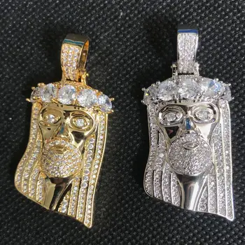 Jesus face AAAAA zircons shiny men link chains micro-inlaid explosive pendant hiphop gold color copper stainless steel
Jesus face AAAAA zircons shiny men link chains micro-inlaid explosive pendant hiphop gold color copper stainless steel