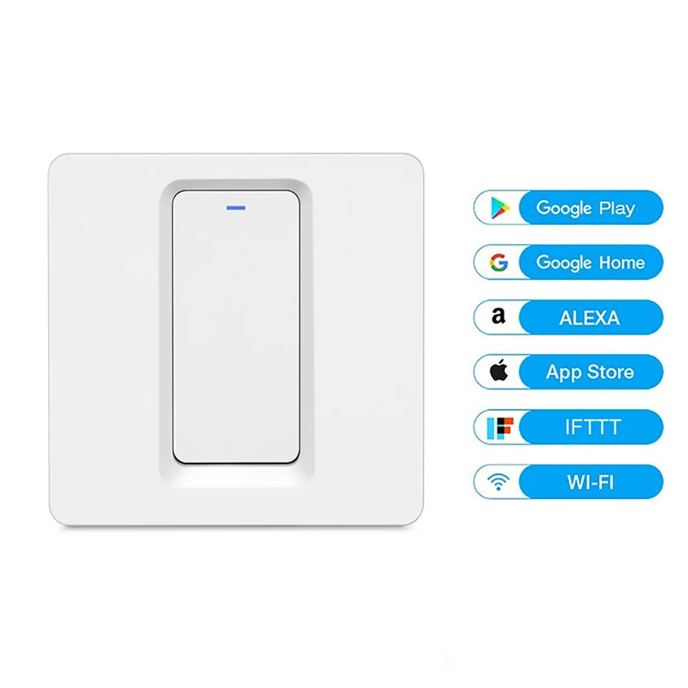 EU Push Button WiFi Smart Light Switch Smart Life/Tuya APP Remote Control Works with Alexa Google Home Voice Control 1/2/3 Gang
EU Push Button WiFi Smart Light Switch Smart Life/Tuya APP Remote Control Works with Alexa Google Home Voice Control 1/2/3 Gang