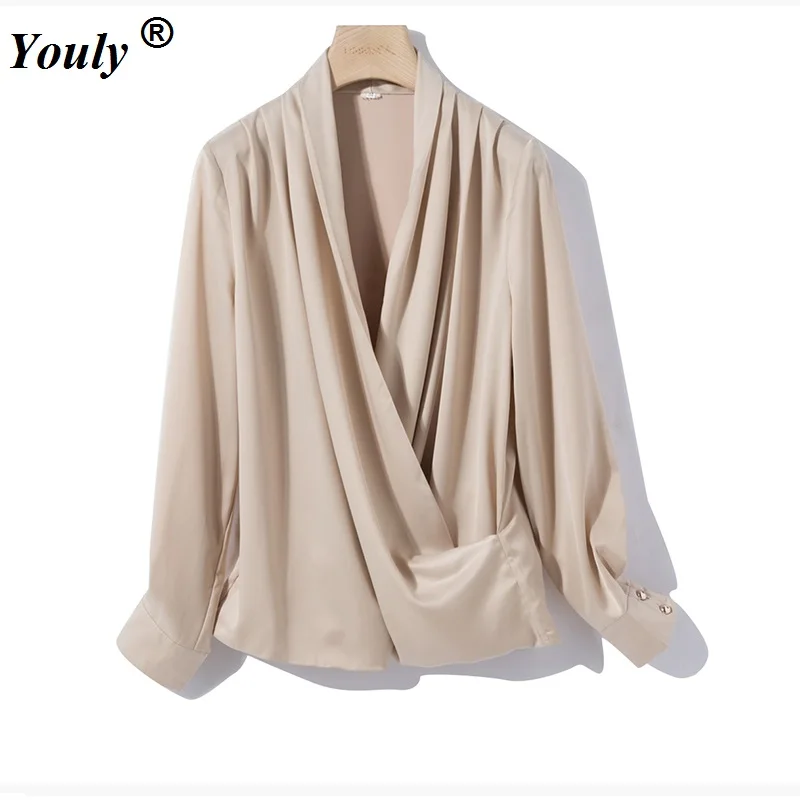 Deep V-Neck Women Shirt Blouse Pure Color Tops 2019 Autumn Summer Spring Female Long Sleeve Elegant Office Lady Sexy Blouse
Deep V-Neck Women Shirt Blouse Pure Color Tops 2019 Autumn Summer Spring Female Long Sleeve Elegant Office Lady Sexy Blouse