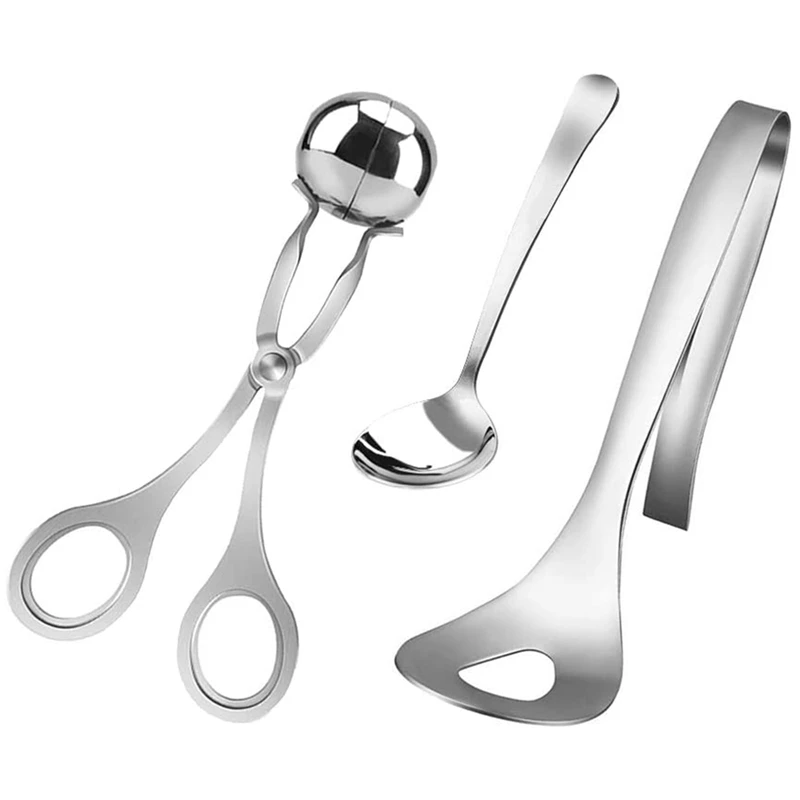 Meat Spoon Maker with Long Handle, Stainless Steel Nonstick Meatball Maker Tool Ice Cream Scoop with Hole
Meat Spoon Maker with Long Handle, Stainless Steel Nonstick Meatball Maker Tool Ice Cream Scoop with Hole