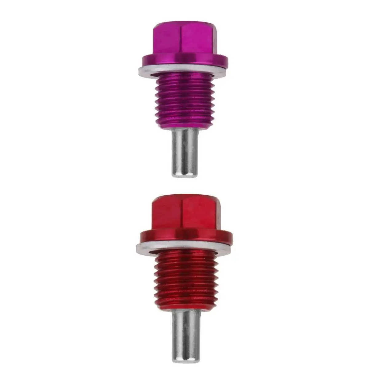 2 Pieces M14X1.5 Anodized Magnetic Engine Oil Pan Drain Plug Fits for Most of Car 2 Pieces M14X1.5 Anodized Magnetic Engine Oil Pan Drain Plug Fits for Most of Car