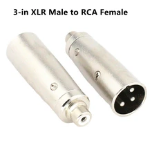 3Pin XLR Plug Male To RCA Female Jack Adapter Professional Audio Video Equipment Audio Cable Jack Connector Microphone Adapter
3Pin XLR Plug Male To RCA Female Jack Adapter Professional Audio Video Equipment Audio Cable Jack Connector Microphone Adapter