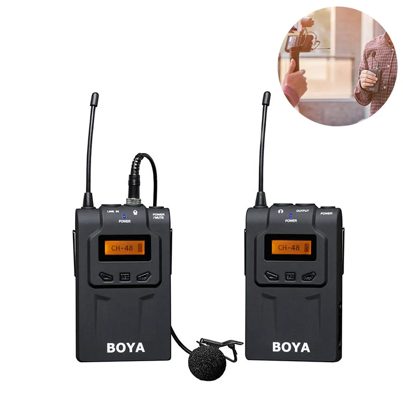 Wireless Lavalier Microphone Mic Transmitter Receiver for DSLR Camcorder Audio Recorder GV99
Wireless Lavalier Microphone Mic Transmitter Receiver for DSLR Camcorder Audio Recorder GV99