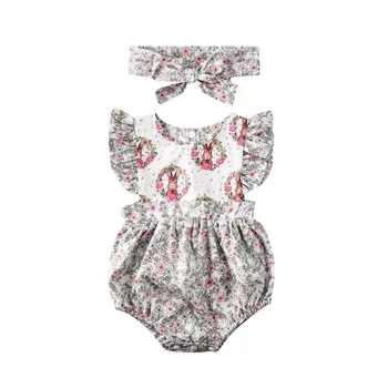 Kids Baby Girls Sister Matching Floral Rabbit Print Jumpsuit Flare Sleeveless Romper with Headband / Big Sister Dress Outfit Set 
Kids Baby Girls Sister Matching Floral Rabbit Print Jumpsuit Flare Sleeveless Romper with Headband / Big Sister Dress Outfit Set