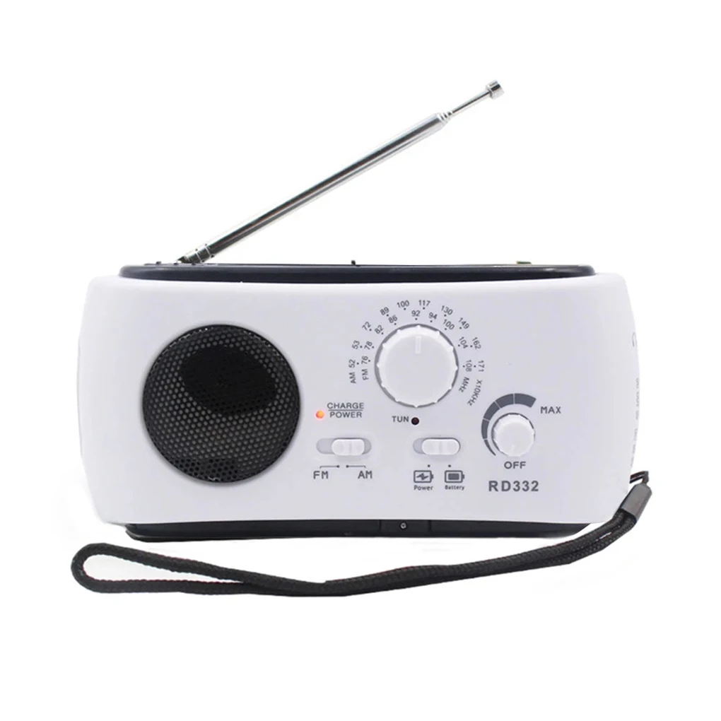 Hand Crank Generator FM/AM Emergency Radio 3 LED Light Portable Rechargeable Solar Powered Radio
Hand Crank Generator FM/AM Emergency Radio 3 LED Light Portable Rechargeable Solar Powered Radio