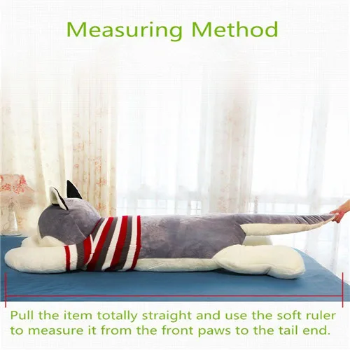 Fancytrader Jumbo Giant Plush Husky Dog Toy Stuffed Soft Animal Puppy Pillow Doll Gifts for Children 4 Sizes 3 Colors (6)