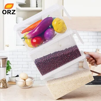 ORZ Plastic Kitchen Storage Box Handle Refrigerator Organizer Food Storage Container with Lids Kitchen Cabinet Organizer Boxes
ORZ Plastic Kitchen Storage Box Handle Refrigerator Organizer Food Storage Container with Lids Kitchen Cabinet Organizer Boxes
