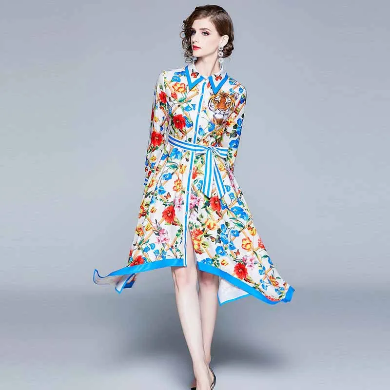 Europe And America 2019 New Style Versitile Fashion Waist Hugging Slim Fit Slimming Printed Irregular Dress Shirt Women's
Europe And America 2019 New Style Versitile Fashion Waist Hugging Slim Fit Slimming Printed Irregular Dress Shirt Women's