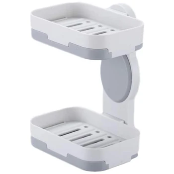 Wall-Mounted with Drained Plastic Soap Shelf, Two-Layer Rotatable Soap Dish, Suitable for Bathroom, Kitchen and Hotel
Wall-Mounted with Drained Plastic Soap Shelf, Two-Layer Rotatable Soap Dish, Suitable for Bathroom, Kitchen and Hotel