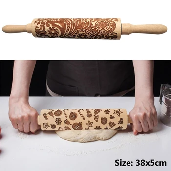 New Leaf Christmas Deer Wooden Rolling Pin Embossing Baking Cookies Noodle Biscuit Fondant Cake Dough Patterned Roller Snowflake
New Leaf Christmas Deer Wooden Rolling Pin Embossing Baking Cookies Noodle Biscuit Fondant Cake Dough Patterned Roller Snowflake