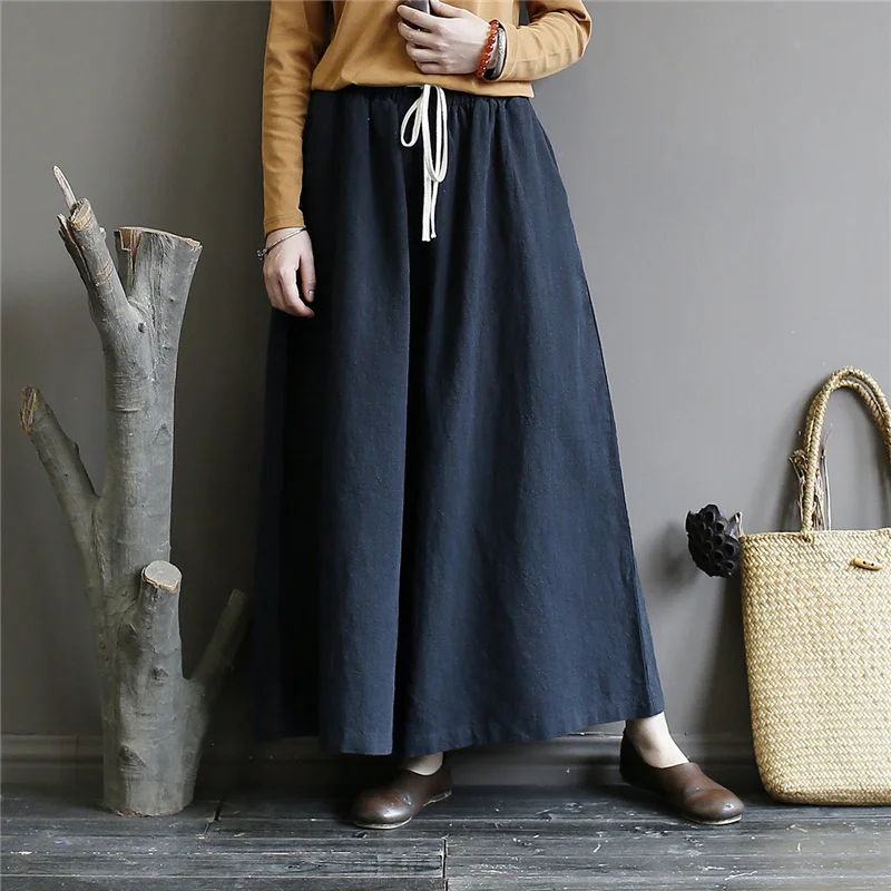 Johnature Women Wide Leg Pants Elastic Waist 2019 Autumn New Linen Solid Color Trouser Loose Vintage Casual Women Long Pants
Johnature Women Wide Leg Pants Elastic Waist 2019 Autumn New Linen Solid Color Trouser Loose Vintage Casual Women Long Pants