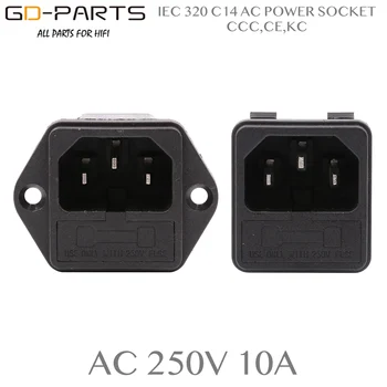 2PCS 3-PIN IEC 320 C14 Male Power Cord Inlet Socket Receptacle Connector With Fuse Holder FOR Audio amp 250V 10A RoHs CCC TUV CE
2PCS 3-PIN IEC 320 C14 Male Power Cord Inlet Socket Receptacle Connector With Fuse Holder FOR Audio amp 250V 10A RoHs CCC TUV CE