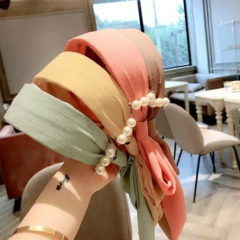Korea Style New Headbands Ribbon Retro Cute Wide Imitation Pearl Bow Hairbands for Girl Women Fashion Hair Accessories
Korea Style New Headbands Ribbon Retro Cute Wide Imitation Pearl Bow Hairbands for Girl Women Fashion Hair Accessories