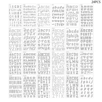24 Sheets English Letters Drawing Template Stencil Painting Embossing Scrapbook X6HB
24 Sheets English Letters Drawing Template Stencil Painting Embossing Scrapbook X6HB