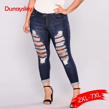 Skinny Jeans Women Plus Denim Holes Destroyed Knee Pencil Casual Hole High Waist Trousers Stretch Ripped Jeans Plus Size
Skinny Jeans Women Plus Denim Holes Destroyed Knee Pencil Casual Hole High Waist Trousers Stretch Ripped Jeans Plus Size