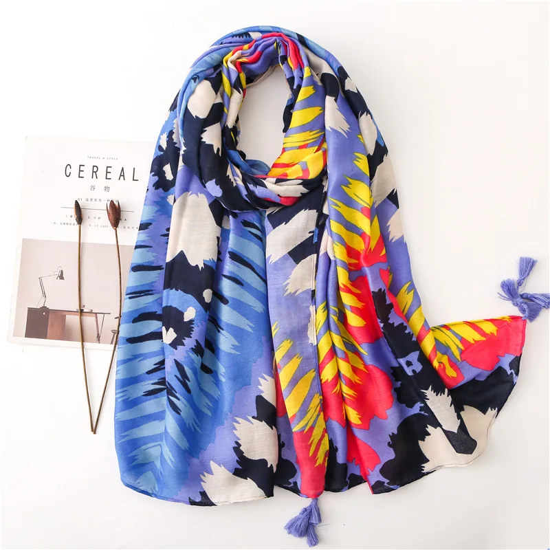 Colorful Blue Pattern Scarf Ladies Warm Fashion Shawl Travel Beach scarf women in Autumn
Colorful Blue Pattern Scarf Ladies Warm Fashion Shawl Travel Beach scarf women in Autumn
