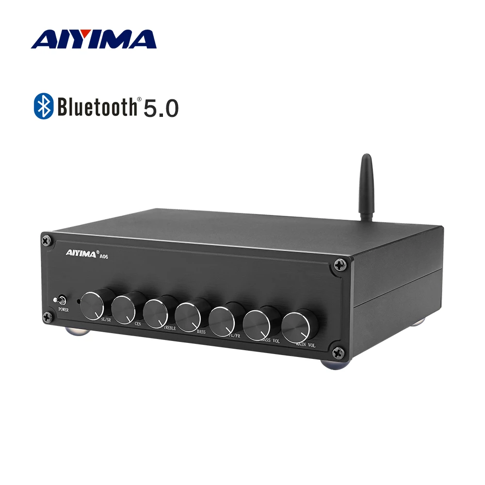 

AIYIMA TPA3116 Bluetooth 5.0 Power Amplifier 5.1 Amplifiers Subwoofer Surround Sound Audio Amp 100W+50Wx5 DIY 5.1 Home Theater