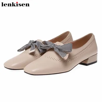 Lenkisen preppy style bowtie elegant ladies shoes genuine leather square toe solid med heels slip on autumn cozy women pumps L00
Lenkisen preppy style bowtie elegant ladies shoes genuine leather square toe solid med heels slip on autumn cozy women pumps L00