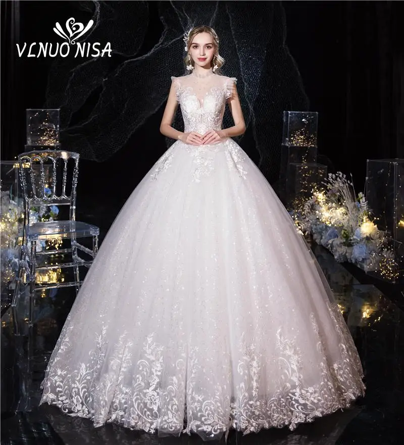 Женское винтажное свадебное платье кружевное без рукавов с рюшами и роскошной