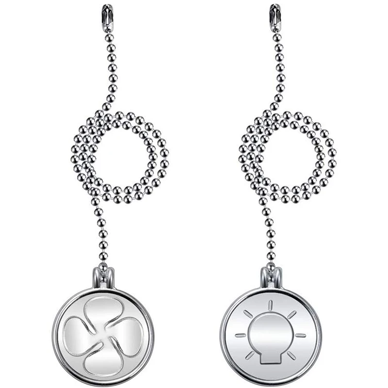 Ceiling Fan Zipper Light Bulb and Fan Zipper Rugged Non-Rusting Fan Zipper Pendant Round Card Chain