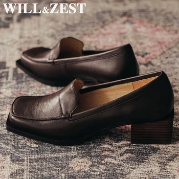 Will&Zest Women's Pumps Fashion Loafer Square Toe Block Heel Platform Leather Wedge Clogs Designer Heels Gothic Autumn Shoes
Will&Zest Women's Pumps Fashion Loafer Square Toe Block Heel Platform Leather Wedge Clogs Designer Heels Gothic Autumn Shoes