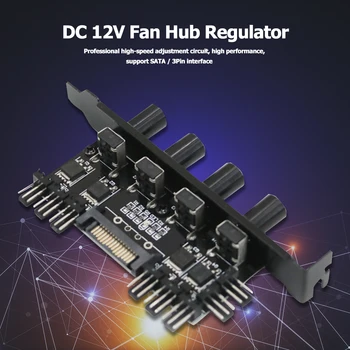 Computer Case Fan Hub Regulator DC 12V 8 Way 4 Knob SATA/3Pin Speed Controller Fan Control Cooling Fan hub for PC
Computer Case Fan Hub Regulator DC 12V 8 Way 4 Knob SATA/3Pin Speed Controller Fan Control Cooling Fan hub for PC