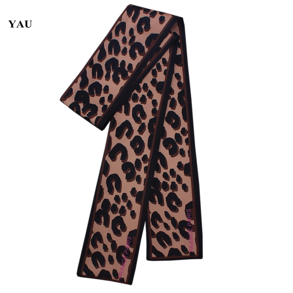 120cm*7cm Silk Woman Scarf bag handle Long Small Leopard Printed ribbon bandage shawl skinny scarves Fashion Accessories
120cm*7cm Silk Woman Scarf bag handle Long Small Leopard Printed ribbon bandage shawl skinny scarves Fashion Accessories