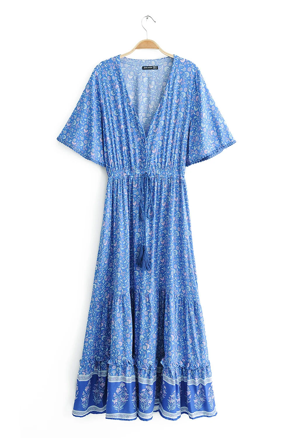 2018 Europe And America Autumn WOMEN'S Dress Positioning Printed Front Buckle V-neck Drawstring Bandage Cloth Long Dress 9501
2018 Europe And America Autumn WOMEN'S Dress Positioning Printed Front Buckle V-neck Drawstring Bandage Cloth Long Dress 9501