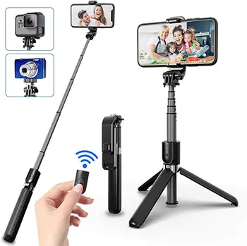 Portable 4 In1 Bluetooth Wireless Selfie Stick Tripod Foldable & Monopods 360° Rotation for Smartphones Gopro
Portable 4 In1 Bluetooth Wireless Selfie Stick Tripod Foldable & Monopods 360° Rotation for Smartphones Gopro