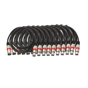 6Ft Patch Cable Cords-Xlr Male To Xlr Female -Balanced Snake Cord-10 Pack Black + red 
6Ft Patch Cable Cords-Xlr Male To Xlr Female -Balanced Snake Cord-10 Pack Black + red