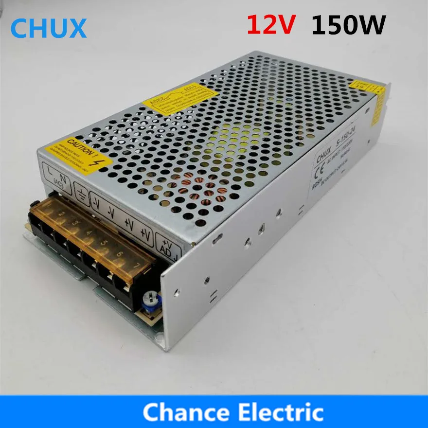 

CHUX Switching Power Supply 150w 12v 12.5a Ac Dc Converter For Led Strip Ac110v/220v Transformer To Dc 12v S-150-12