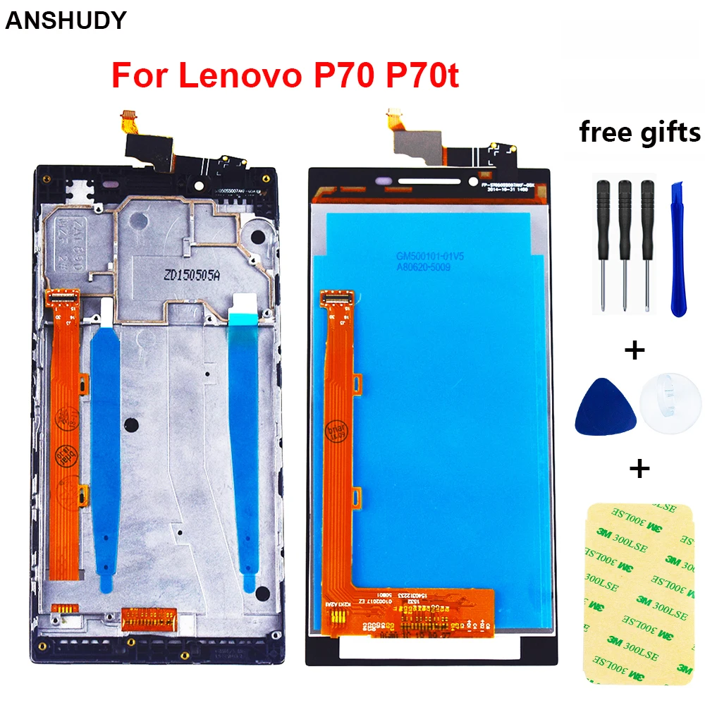 Для lenovo P70 t P70t A P70A сенсорный экран дигитайзер сенсорная панель стекло + ЖК дисплей