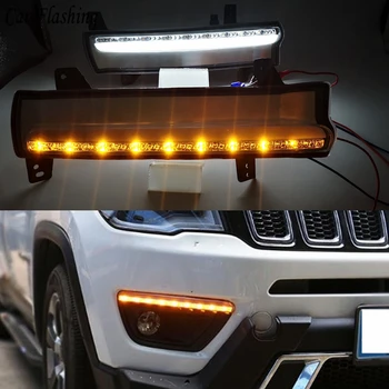 2PCS Daytime running light For Jeep Compass 2017 2018 2019 dynamic yellow turn Signal Light style Relay 12V LED car DRL fog lamp
2PCS Daytime running light For Jeep Compass 2017 2018 2019 dynamic yellow turn Signal Light style Relay 12V LED car DRL fog lamp