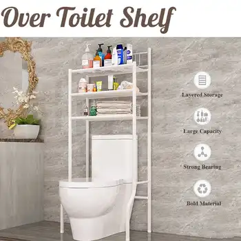 3 Tier Bathroom Storage Rack Solid Anti-rust Non-slip Toilet Storage Rack Multi-function Space Saver Storage Rack for Bathroom
3 Tier Bathroom Storage Rack Solid Anti-rust Non-slip Toilet Storage Rack Multi-function Space Saver Storage Rack for Bathroom