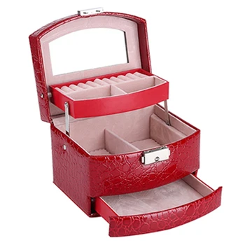 Promotion! Jewelry Storage Box 3-Layer Leather Earrings Jewelry Storage Box Display Jewelry Box Dark Red
Promotion! Jewelry Storage Box 3-Layer Leather Earrings Jewelry Storage Box Display Jewelry Box Dark Red