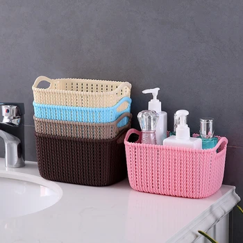 Creative Imitation Rattan Box Desktop Storage Basket Plastic Hollow Storage Basket Bathroom Shower Basket Debris Organizer
Creative Imitation Rattan Box Desktop Storage Basket Plastic Hollow Storage Basket Bathroom Shower Basket Debris Organizer