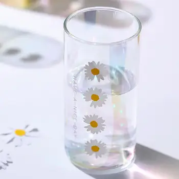 350ML Daisy Printed Glass Mug Breakfast Milk Coffee Cup Crystal Transparent Drinking Cups Home Drinkware
350ML Daisy Printed Glass Mug Breakfast Milk Coffee Cup Crystal Transparent Drinking Cups Home Drinkware