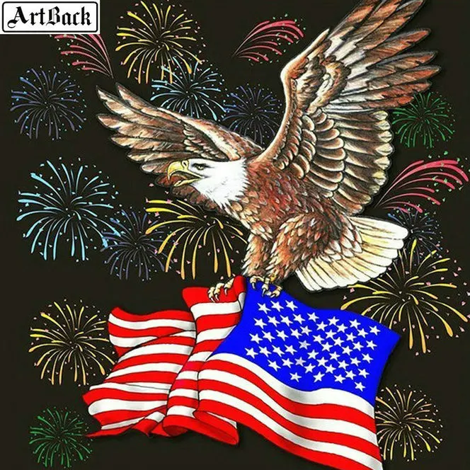 Full square 5d diy diamond painting eagle USA flag sticker diamond embroidery fireworks landscape 3d round home decoration
Full square 5d diy diamond painting eagle USA flag sticker diamond embroidery fireworks landscape 3d round home decoration