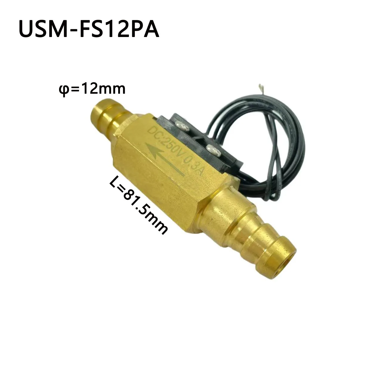 USM-FS12PA 12mm Hall Effect Liquid Water Flow Sensor Switch Flowmeter Meter 1.2-12L/min
USM-FS12PA 12mm Hall Effect Liquid Water Flow Sensor Switch Flowmeter Meter 1.2-12L/min