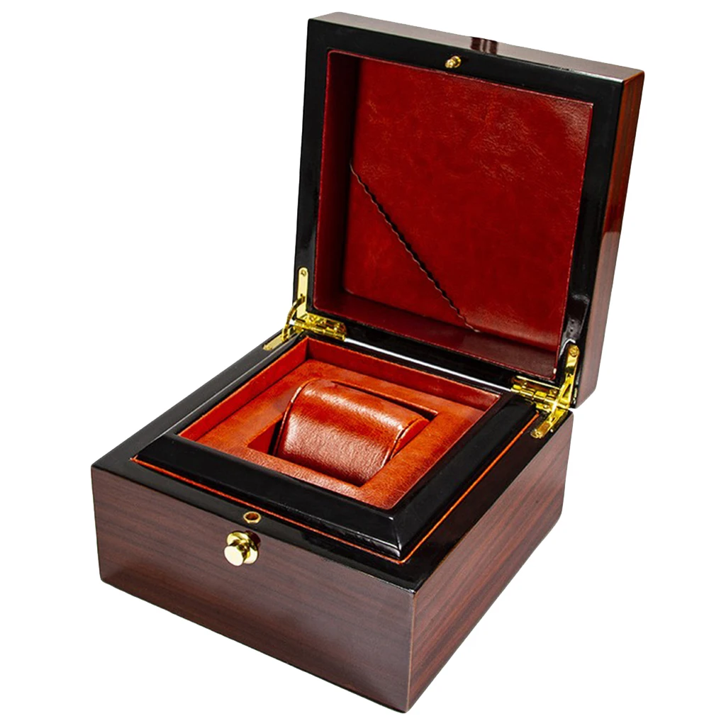 Solid Wooden Watch Box Single Slot PU Leather Cushion Wristwatch Display Case Bracelet Jewellery Holder Storage Organizer
Solid Wooden Watch Box Single Slot PU Leather Cushion Wristwatch Display Case Bracelet Jewellery Holder Storage Organizer