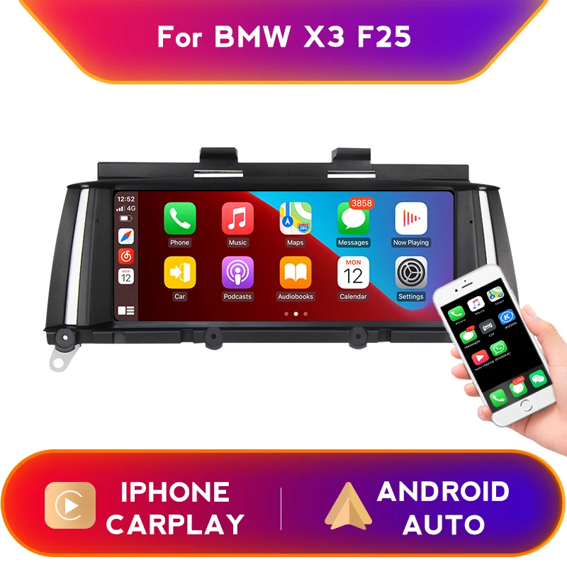 Wireless CarPlay Android Auto Car Multimedia Display Screen For BMW X3 F25 X4 F26 2011 2012 2013 2014 2015 2016 CIC NBT System | Автомобили