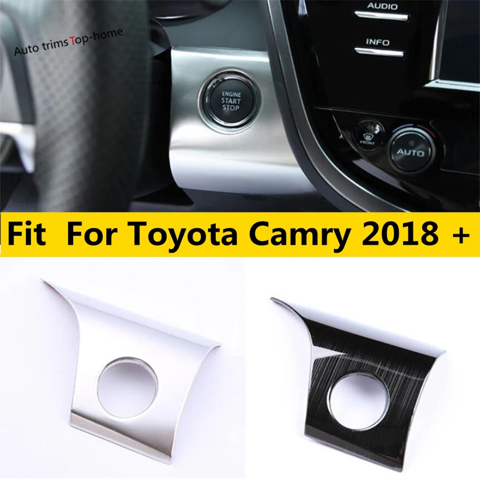 

Engine Start Stop Ring Keyless System Button Decoration Frame Cover Trim Fit For Toyota Camry 2018 - 2023 Interior Accessories