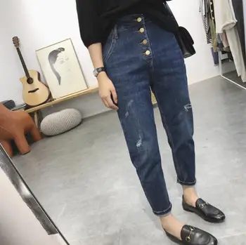 Spring Autumn Jeans Women High Waist Casual Loose Single Breasted Harem Denim Pants Jeans plus size S-5xl r162
Spring Autumn Jeans Women High Waist Casual Loose Single Breasted Harem Denim Pants Jeans plus size S-5xl r162