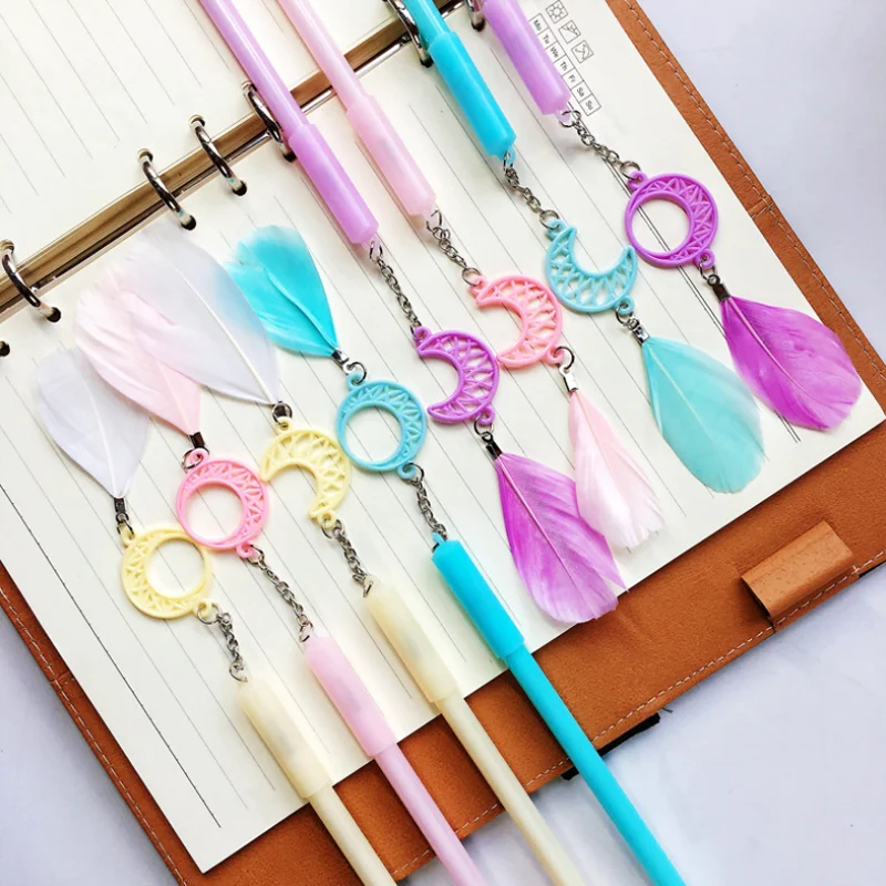 2pc Moon Feather Gel Pen Black Signature Pen Promotional Student Stationery School & Office Supply Moon Feather Pendant Gel Pen
2pc Moon Feather Gel Pen Black Signature Pen Promotional Student Stationery School & Office Supply Moon Feather Pendant Gel Pen