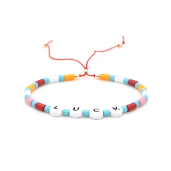 Shinus 2020 Bracelet Women Custom Luck Letter Name Bracelets Femme DIY Friends Gift Colorful Femme Tile Tube Beads Boho Jewelry
Shinus 2020 Bracelet Women Custom Luck Letter Name Bracelets Femme DIY Friends Gift Colorful Femme Tile Tube Beads Boho Jewelry