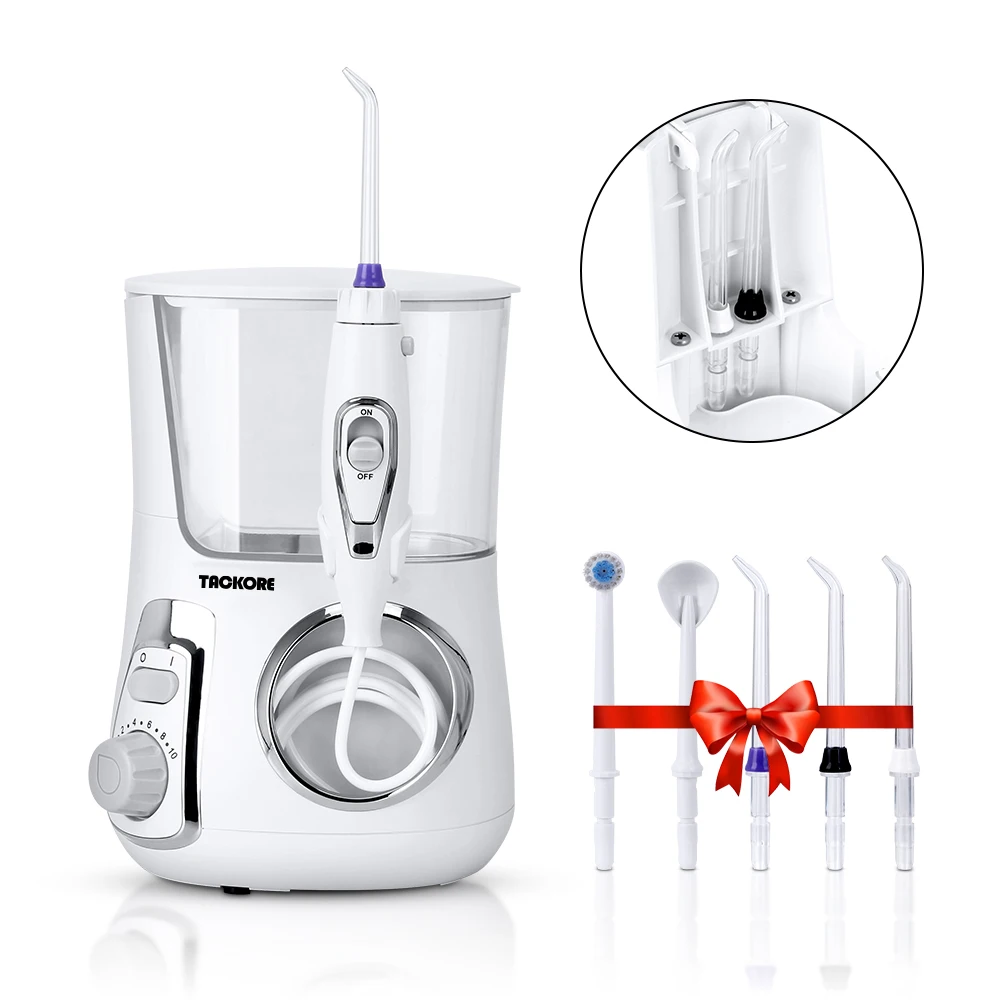 AZDENT 800ml Family Electric Oral Irrigator Dental Water Flossing Gift 5 Tip Oral Hygiene Device Tooth Teeth Cleaner 10 Pressure
AZDENT 800ml Family Electric Oral Irrigator Dental Water Flossing Gift 5 Tip Oral Hygiene Device Tooth Teeth Cleaner 10 Pressure